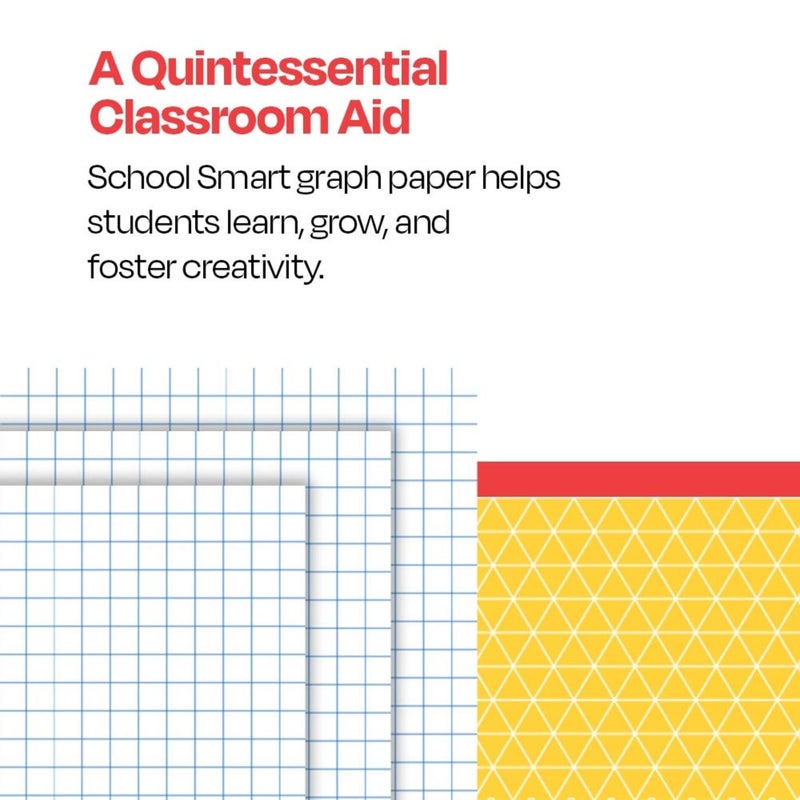 School Smart Graph Papers - 8-1/2 x 11 , 1/4 Rule, Two Sides - Pack of 500, White - Image 5